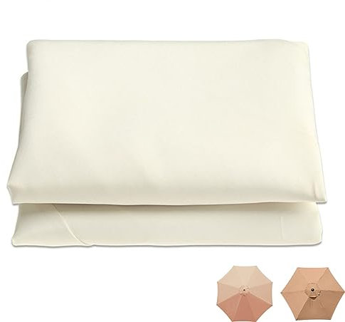 Parasol de Cour circulaire de 3 m avec parasol incliné à manivelle pour l'extérieur, les terrasses, les plages de jardin et les marchés (vert foncé, rouge, beige, bleu foncé, Kaki, rouge vin, bleu cla