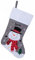 minimutz Nikolausstrumpf mit Namen Kinder - personalisierter Weihnachtsstrumpf zum Aufhängen & Befüllen - Nikolausstiefel Schneemann grau 45cm groß