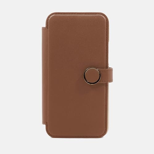 Greenwich OXFORD Wallet Case with Magnetic Clasp for iPhone 15 Pro Compatible with Magsafe - Saddle Gold