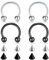 FECTAS Hufeisen Ringe Chirurgenstahl Nase Septum Hufeisen Ohrring Augenbraue Tragus Lippen Ringe Daith Helix Piercing Schmuck für Frauen Männer 14g 10mm Silber Schwarz