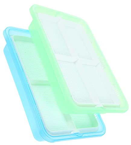 CIMAXIC 2er-Box Hydroponische Pflanzbox Blumentopf Für Katzengras Sprossen Pflanzer Keimkasten Kätzchen-katzenminze-übertopf Kindergarten-sämlingstablett Zuchtschale Plastik Hydroponik
