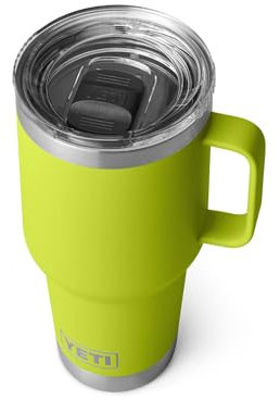 YETI Rambler 30 oz Travel Mug, Stainless Steel, Vacuum Insulated with Stronghold Lid, Chartreuse