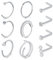 NIUSIMAN 10 Stück Nasenpiercing Ring Stecker Silber 20G L Form Nasenpiercing Ring Dünn Chirurgenstahl Kleine doppelte Nasenring Reifen Kristallkugel Flache Spitze Nasenpiercing Set Piercing Schmuck