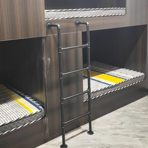 Etagenbettleiter Für Etagenhochbett, Metallleiter Zur Wandmontage, Für Kellerausstieg, Dachbodentreppe, Fensterschacht, Boot, 4 Fuß Bis 7,6 Fuß Höhe Und Tragkraft 330 Pfund,5.4FT/1.65M/64.8IN