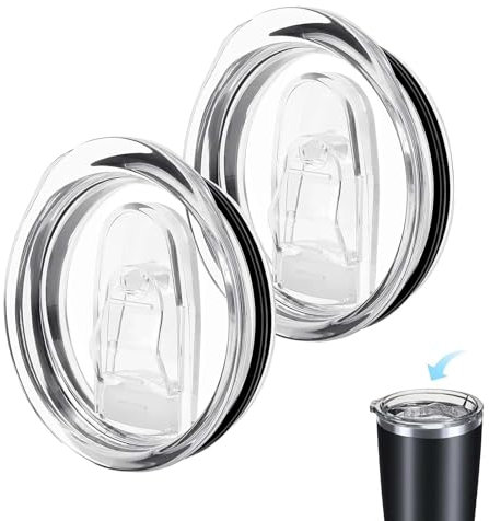 2PCS 20Oz Tumbler Lids, Modern Spill Proof Replacements for Stainless Steel Travel Cups