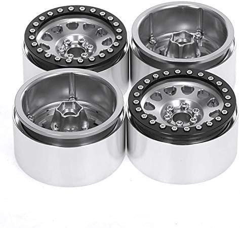 TIANHEY Suading 4Pcs 1/10 Rc Crawler Aluminium 2.2 Beadlock-Felgen Für Axial Scx10 Capra Wraith 90048 90018 Trx4, Grau, Sicher Und Komfortabel