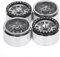 TIANHEY Suading 4Pcs 1/10 Rc Crawler Aluminium 2.2 Beadlock-Felgen Für Axial Scx10 Capra Wraith 90048 90018 Trx4, Grau, Sicher Und Komfortabel