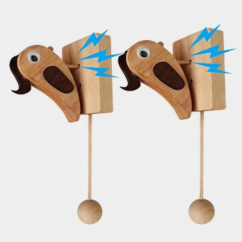 Specht-Türklopfer Woodpecker Türklingel DIY Holz Vogeltürklingel kreative DIY Holzglocke für Geschäft, Tür, Kleiderschrank, Geschäft (2pcs)