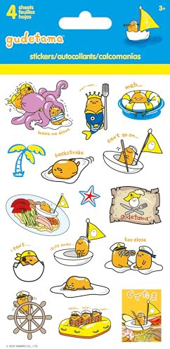 Gudetama Lost at Sea - Standard 4 Blatt Aufkleber Standard Aufkleber - 4 Blatt