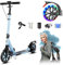 GHBXJX Big Wheel Scooter City Roller Kickscooter für Erwachsene klappbar LED 200mm,150KG Cityroller mit Handbremse, Tretroller Kinder Mädchen Jungen Teenager, Kickscooter Kinder Scooter,Blau
