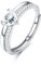 Adramata Anelli Donna Argento 925 Anello Cuore Lucido CZ Anello Placcato Oro 18K Anello di Promessa Anello Fidanzamento Fedi Nuziali Anelli Pollice Regolabili Oro Rosa Anelli Argento Anelli Donna Oro