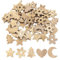 KOBOKO 200 Stück Tischdeko Weihnachten Holz, Streudeko Weihnachten Deko, Holzdeko Weihnachtskonfetti, Weihnachten Dekoration Confetti, Wiederverwendbar Konfetti Weihnachten Dekoration