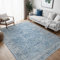 BEIMO Tapis de Salon 120x170CM Oriental - Tapis Vintage à Poils Courts Tapis de Chambre Adulte Tapis Dessin Antidérapant Tapis Bleu Foncé
