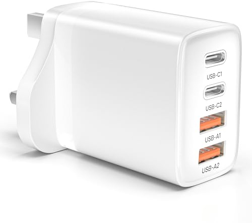 USB C Charger,4 Ports Multiple Charger with USB-C and A,40W Fast ChaRger PD 3.0 Power Adapter U S B Power Supply Type C for iPhone 16 15 14 13 12 11Pro Max SE XS XR 8 7,Samsung