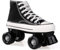 MHXZKHL Rollschuhe Für Mädchen Rollerskates Damen Disco Roller Canvas Skates Erwachsene Leder Atmungsaktiv Retro Design(40,Black 1)