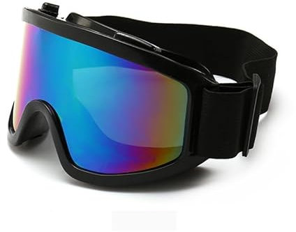 DUOBAGMA Schutzbrille Motorrad Helm Outdoor Sport Winddicht Staubdichte Augenbrille Ski Snowboard Goggles Motocross Riot Cont (schwarz)