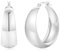 PABBEU Sterling Silver Hoop Earrings for Women, 925 Chunky Sliver Hoop Earrings Hypoallergenic Lightweight Hoops Earring for Women
