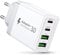 Chargeur USB C Rapide 40W, Prise USB C Multiprise USB Murale Prise Multiple Chargeur Secteur USBC avec PD&QC3.0, Adaptateur Charger Type C Charge Rapide pour iPhone 16 15 14 13, Samsung S25 S24 S23
