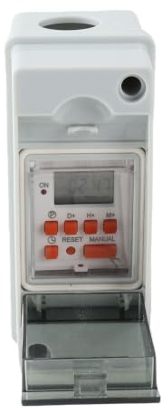Interrupteur de Minuterie Programmable avec écran LCD et Boîte étanche pour les Applications Extérieures
