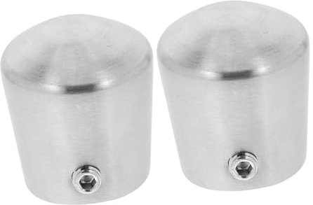 Lurrose 2pcs Stair Handrail End Caps Stainless Steel Cap for Bannister End Brushed Finish Indoor Outdoor Use