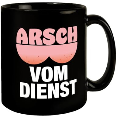 Arsch vom Dienst Tasse mit Hintern Lustige BüroTasse mit Humor für Kollegen