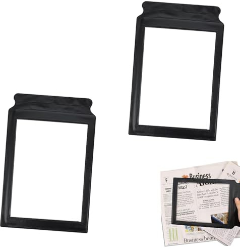 Leselupe,2 PCS A4 Vollseiten Lese Lupe 3X Vergrößerungsglas zum Besseren Lesen von Feindrucken
