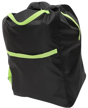 Kinderwagen Reisetasche Schwarz Oxford, Robust, Gate Schutz | Doppelte Schultergurte, Kordelzug mit Schloss, Verstärkte Nähte, Kleine Innentasche, für Zugreisen