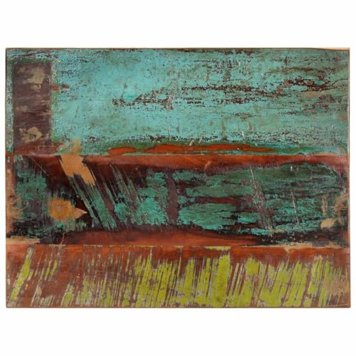 HETFTJN Tischplatte Altholz 80x60 cm Massiv 2,5 cm stark Massivholz Arbeitsplatte Küche Gartentisch Home Office Industrial Vintage für Wohnzimmer Balkon Gastro
