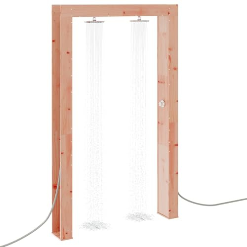 vidaXL Outdoor-Dusche Natur 137 x 23 x 226 cm Massives Douglasienholz, Garten- und Terrassendusche, modern, wetterfest, freistehendes Gerät, kompakt und umweltfreundlich für draußen