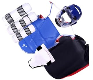 TUXCAXI Set di attrezzatura per sparring di karate e taekwondo, casco da boxe, vestibilità comoda, allenamento e sparring nelle arti marziali, attrezzatura