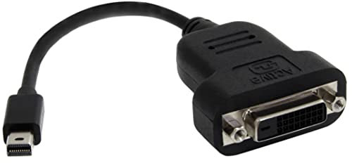 StarTech.com Adaptateur Mini DisplayPort vers DVI - Convertisseur Actif Mini DisplayPort vers DVI-D - Vidéo 1080p - Câble mDP ou Thunderbolt 1/2 Mac/PC vers DVI, mDP vers DVI Single-Link (MDP2DVIS)