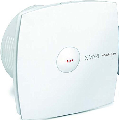 Vectaire X-Mart automatic kitchen bathroom extractor fan 4 27l/s SAP Q white or stainless steel (White)