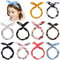Dadabig 10 Stück Biegbares Stirnbänder, Vintage Twist Bow Wired Stirnbänder Twist Knot Haarband Bögen Eisendraht Hasenohren Stirnband Yoga Kopftuch Sport Turban für Mädchen Frauen(10 Styles)