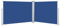 vidaXL Toldo Lateral Retráctil para Patio Pantalla de Terraza Mampara Parasol de Exterior Jardín Tela de Lona PU Azul Soporte de Hierro 120x1000 cm