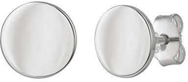 cai Damen Ohrstecker 925/- Sterling Silber 0,8cm rhodiniert ohne Stein weiß 274220120-1