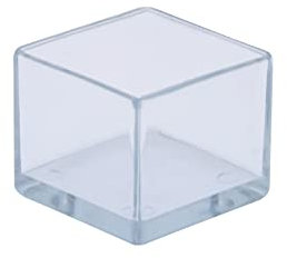 Flyshop Lot de 12 Capuchons de Pieds de Chaise en PVC Anti-Rayures, 3,5 x 3,5 cm, 35 x 35 mm, Transparents, carrés