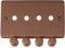 G&H CRG14-PK Standard Plate Rose Gold 4 Gang Dimmer Plate Only inc Dimmer Knobs