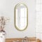Americanflat Spiegel Oval 30x61 cm - Großer Spiegel mit Plastikrahmen für Badezimmer, Wohnzimmer Oder Schlafzimmer - Goldener Wandspiegel mit Abgerundetem Rahmen