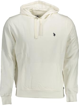 U.S. POLO FELPA SENZA ZIP UOMO BIANCO