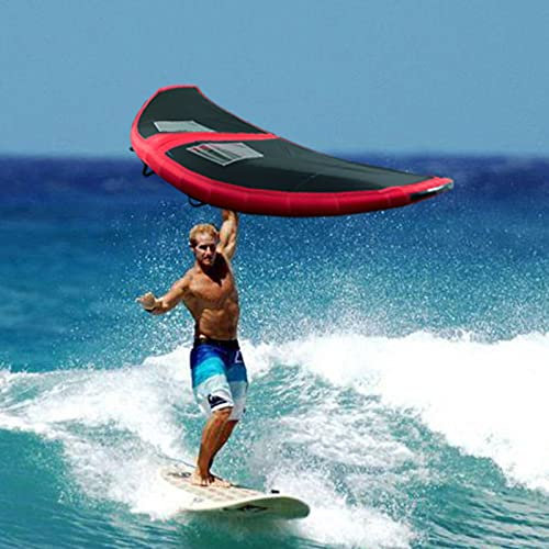 Lxwyq Wing Surfing, Inflatable Surfing Kite Outdoor Sports Inflatable Wind Wing for Water Surfing, Snow Skiing, Water Sports with 2 Skylights Pump Carry Bag Safe Rope (392cm/154.33inch)