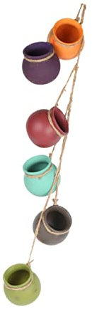 Toddmomy Wand Sukkulenten Pflanzer Keramik-pflanzenaufhänger Mini-pflanztöpfe Heimischer Blumentopf Hängekorb Im Freien Saftiger Pflanzer Blumentopf Blumentopf Mini-dekor Halterung Draussen