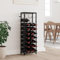 Homgoday Portabottiglie Vino,Portavini da 27 Bottiglie Nero 34x18x100cm in Ferro Battuto,Portabottiglie Vino,Cantinetta Vino,Porta Bottiglie di Vino,Porta Vini,Mobiletto Portavini