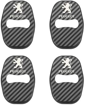 THJKCVSD 4 Pièces Couverture Serrure Porte Voiture, pour Peugeot 3008 508 308 408 2008 4008 5008 301 308S 508L Cache Verrou de Porte,Accessoires de Protection Couvercle Serrure Porte