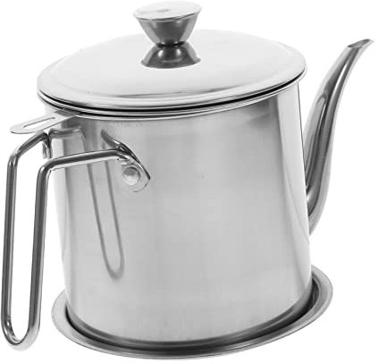 Ciieeo Contenedor Aceite Para Cocina Con Colador Lata Grasa Acero Inoxidable Soporte Almacenamiento Grasa