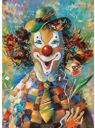 Puzzle für Erwachsene 1000 Teile, Clown, Passen Perfekt Ineinander Buchstaben Auf der Rückseite Kein Staub, Spielzeug für Männer Frauen Ältere (70 x 50 cm), 1:1 Poster