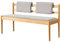 DYUNCZ Sitzbank Holz mit Rückenlehne, Küchenbank, Sitzbank Esszimmer mit Kissen, Doppelsofa, Polsterbank, Rustikale Bank, Holzbank, for Eingangsbereich, Wohnzimmer, Esszimmer(Yellow,105cm/41)