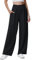 HMIYA Weite Hosen Damen Lässig Leicht Sommerhose Hohe Taille Palazzo Hose mit Taschen,Schwarze,XL