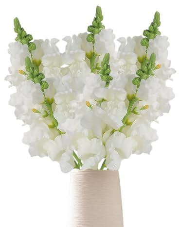 Mokylor 6 Pezzi di Fiori di Giacinto Artificiali, Stelo Lungo 16 Pollici Simulazione Mazzi di Fiori di Giacinto Finti, Rami di Bocca di Leone Finto Antirrino per la Decorazione (B)
