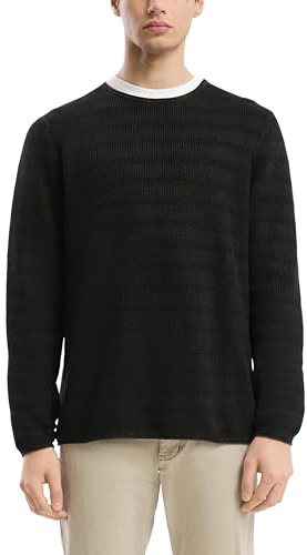 QS Gewaschener Strickpullover mit Rippstruktur