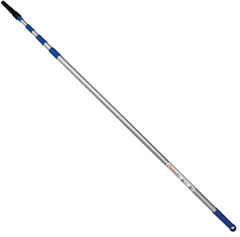 Hooklift La plus courte barre télescopique en aluminium de 5 m avec adaptateur, réglable en continu de 154 à 505 cm ; idéal pour le nouveau système de crochet magnétique ; d'autres accessoires peuvent